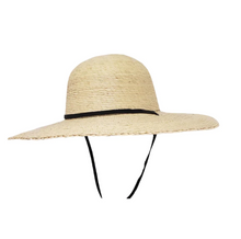 Load image into Gallery viewer, Breeze Natural Flat Brim Sun Hat
