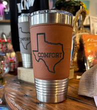 Load image into Gallery viewer, Leatherette Tumbler | Comfort Texas | 20 ounces
